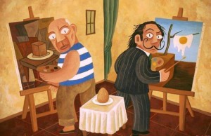 picasso-_-and-_-dali-painting-egg-points-of-view-_-humor-_-artodyssey